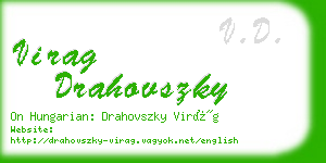 virag drahovszky business card